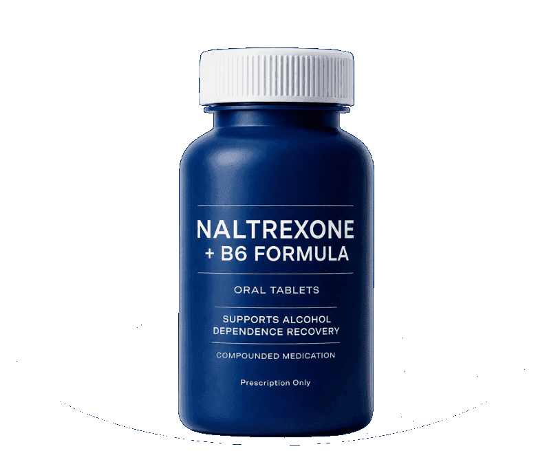 Naltrexone + B6 Formula prescription bottle